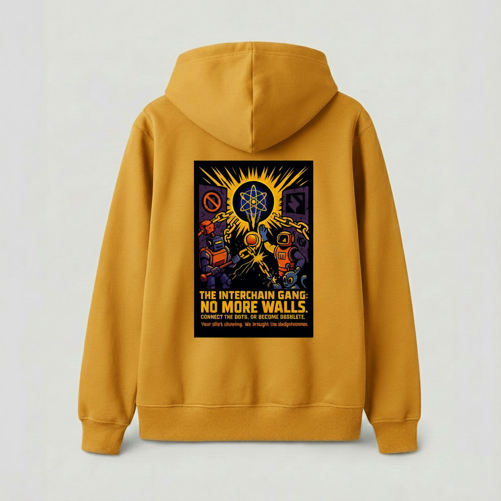 Hoodie Mark11: ATOM "Interchain Gang" No More Walls. Connect the dots or become obsolete.