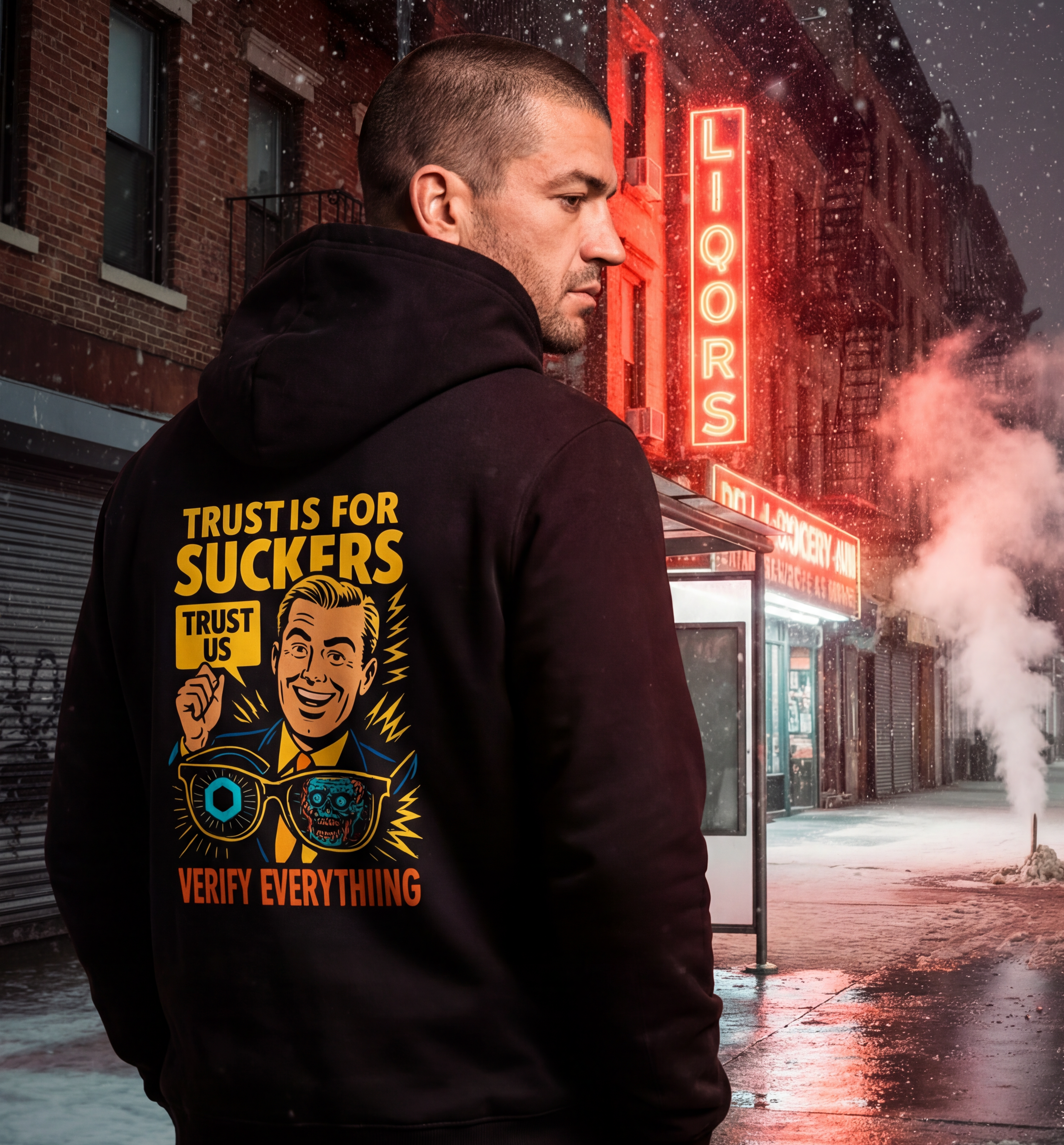 Hoodie Mark9: Link "The Verifier" (Back Print) — Edition of 10