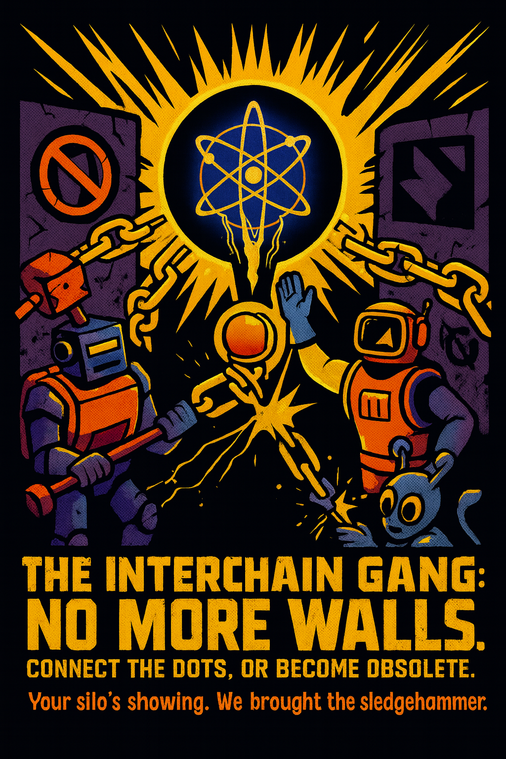 Hoodie Mark11: ATOM "Interchain Gang" No More Walls. Connect the dots or become obsolete.