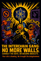 Hoodie Mark11: ATOM "Interchain Gang" No More Walls. Connect the dots or become obsolete.